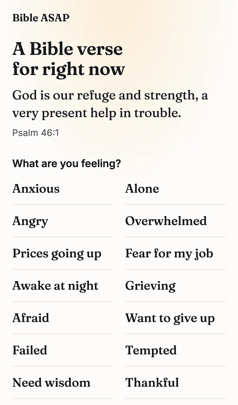 Bible ASAP on a phone