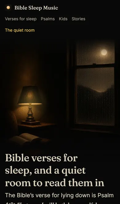Bible Sleep Music on a phone