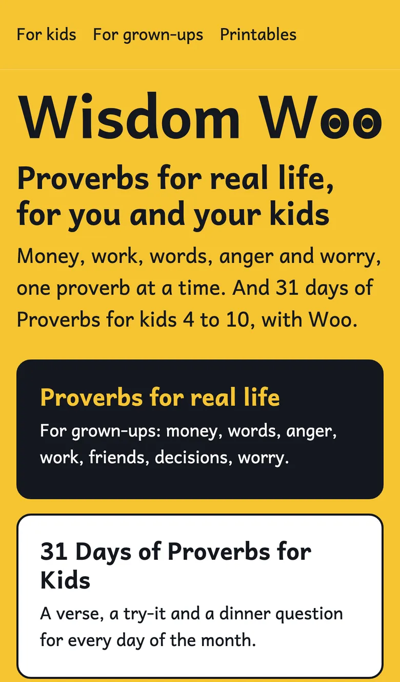 Wisdom Woo on a phone